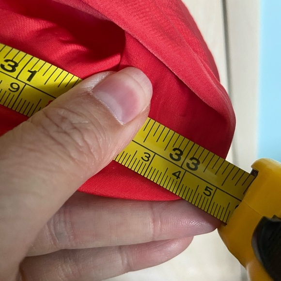 CHICOS Cherry Red Batwing Swing Blouse Grommet Accents Sz 3 XL - Picture 10 of 12